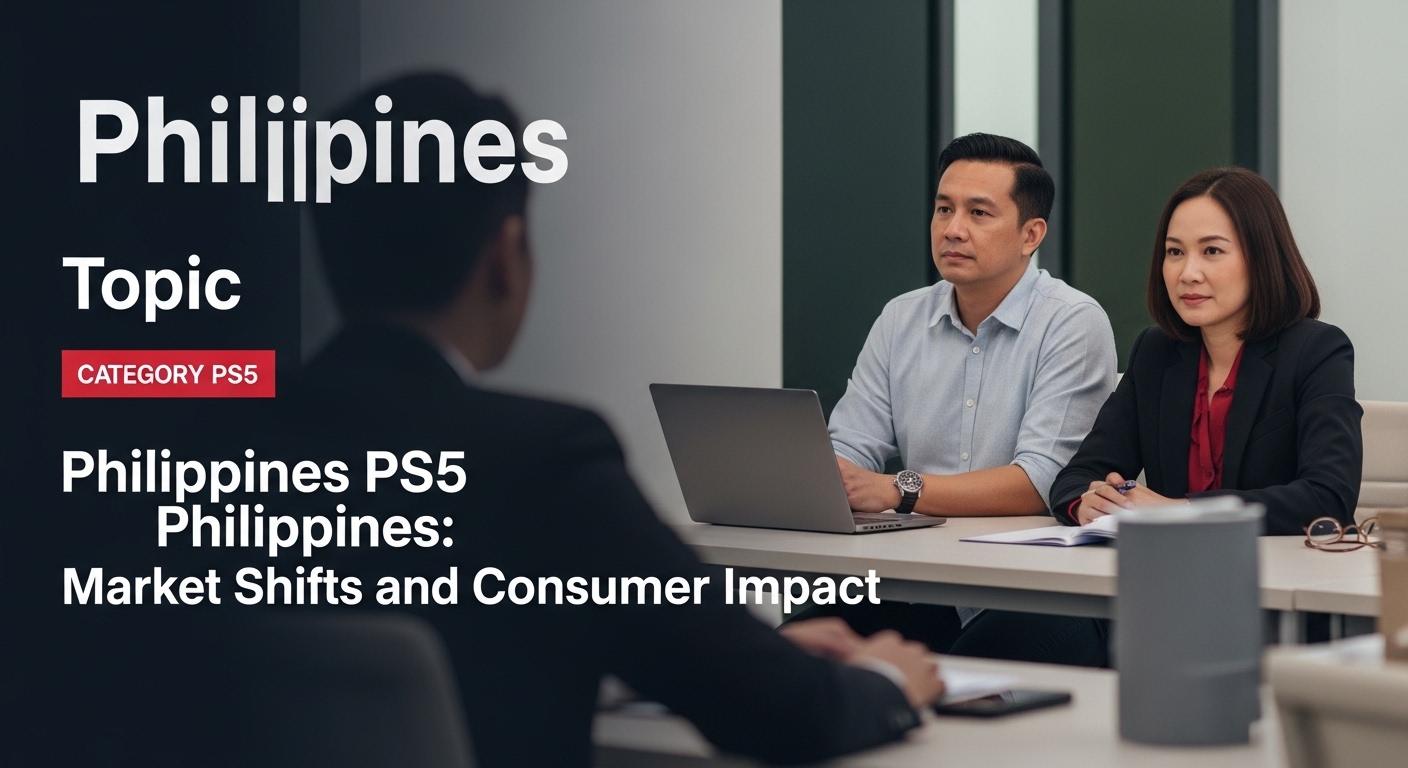 Editorial illustration of PS5 in the Philippines market with TikTok motif.