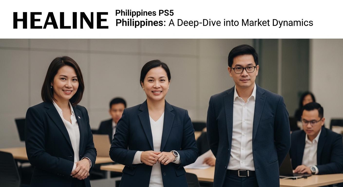 News analysis graphic illustrating the Philippines PS5 Philippines market dynamics with social media and retail cues