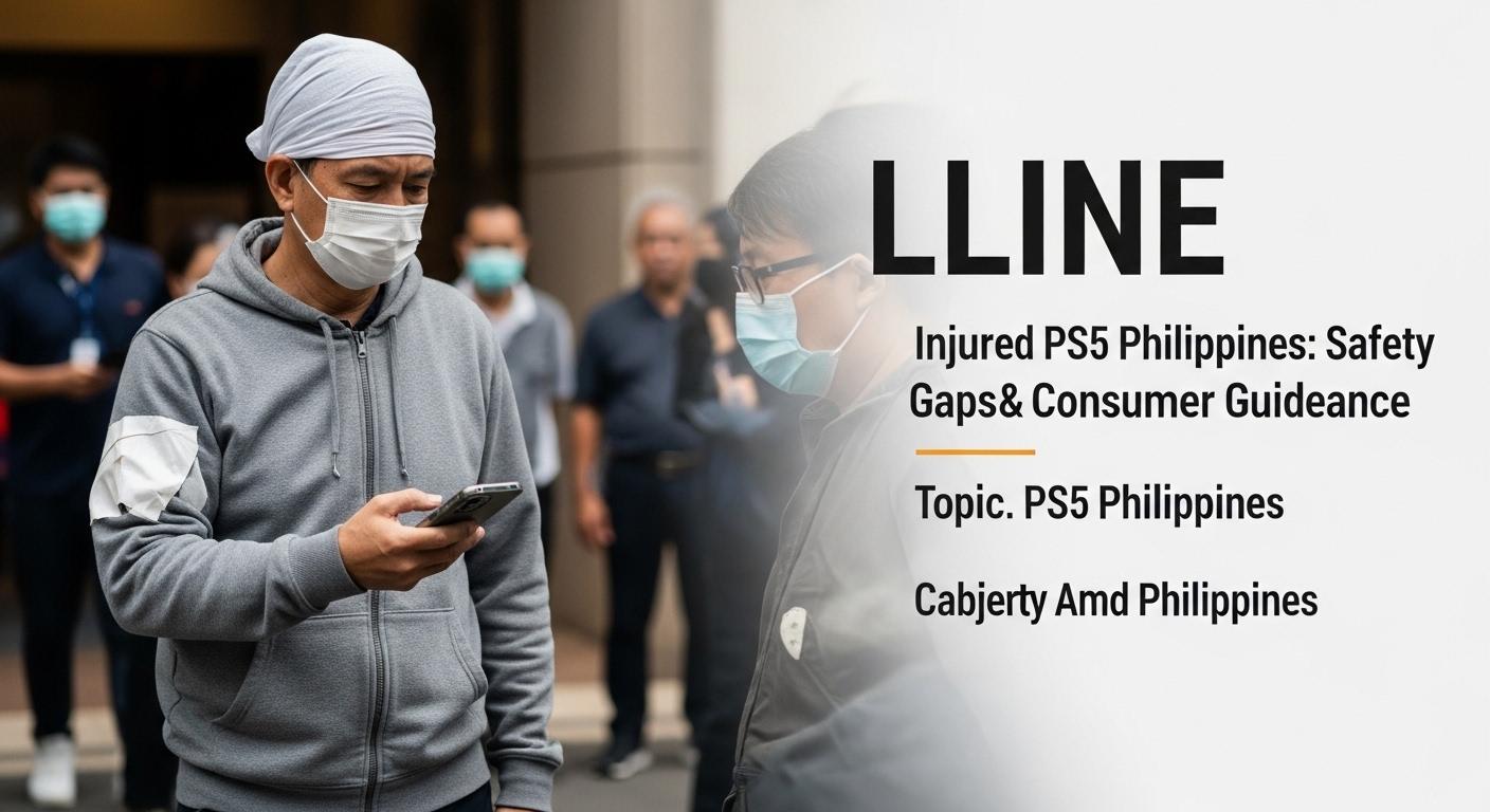 PlayStation 5 placed on a ventilated shelf with safety reminders in a Philippine living room