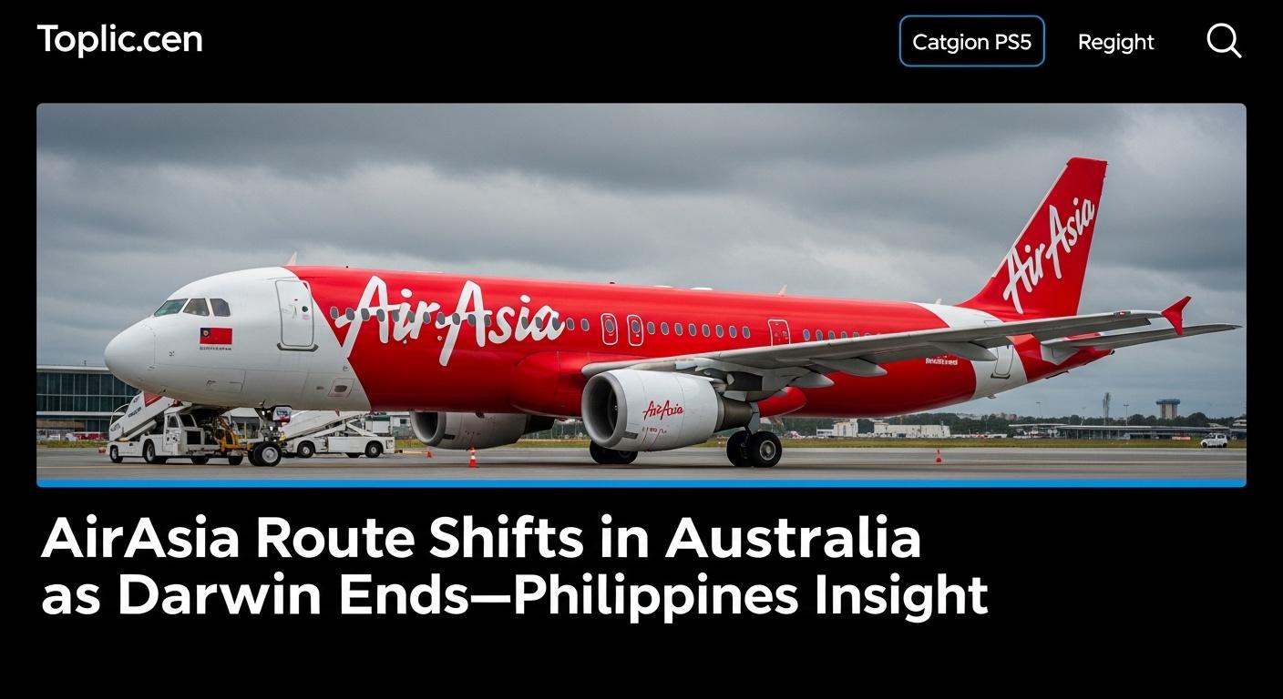 AirAsia route changes in Australia with Darwin exit highlighted on a regional map