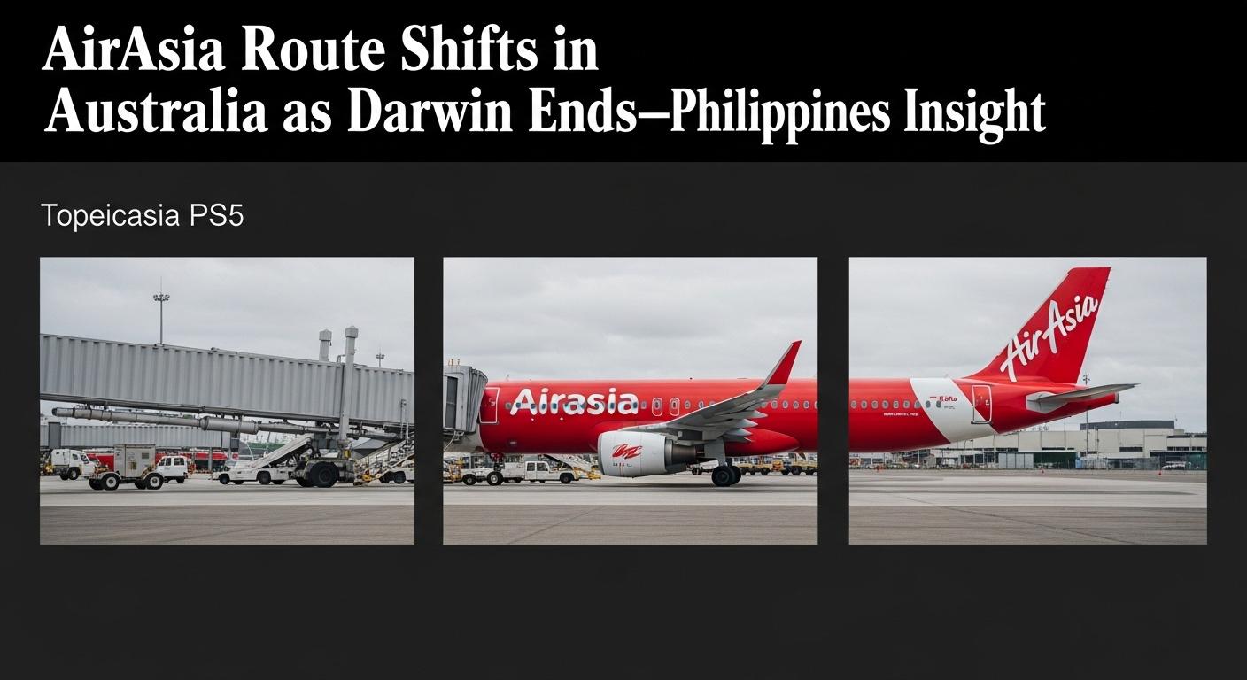 AirAsia route changes in Australia with Darwin exit highlighted on a regional map