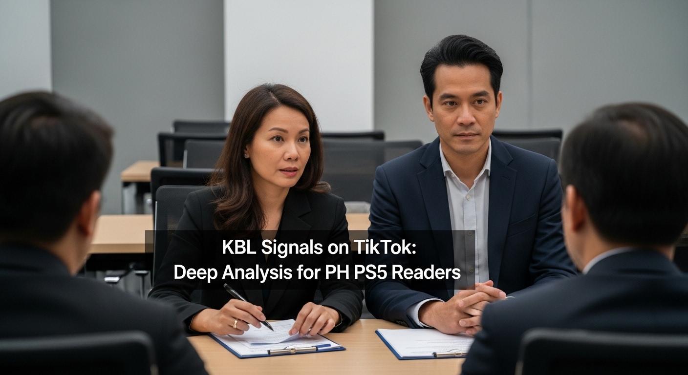 PS5 console and TikTok on a Philippines-focused backdrop illustrating cross-domain keyword analysis of 'kbl'.